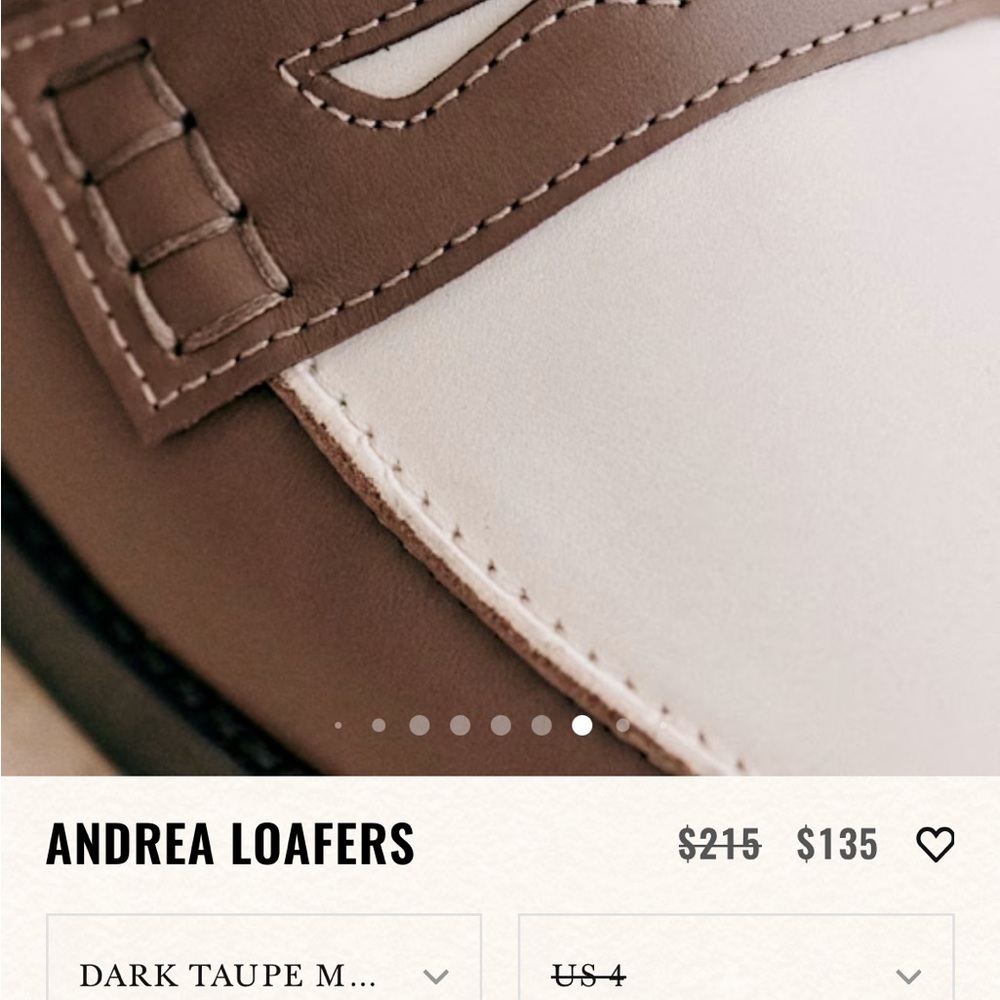 Sezane Brown and White Leather Loafers - Picture 11 of 12